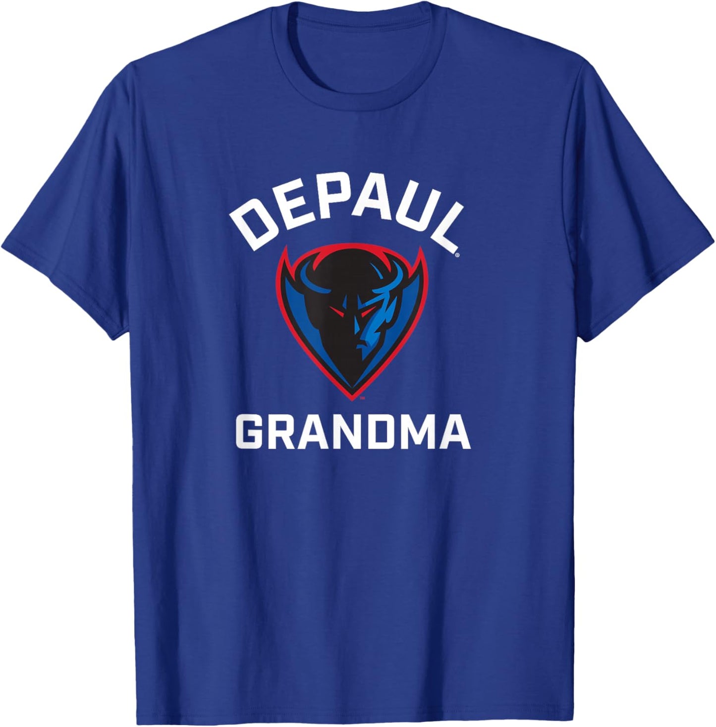 DePaul University Blue Demons Arched Grandma T-Shirt - T-Shirt | Royal