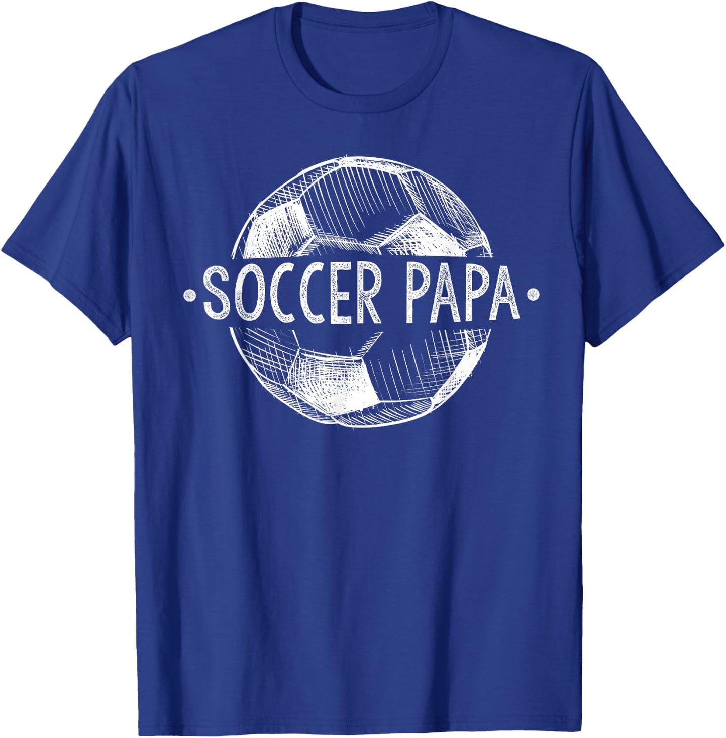 Soccer Papa Family Matching Team Player Gift Sport Lover Dad T-Shirt - T-Shirt | Royal