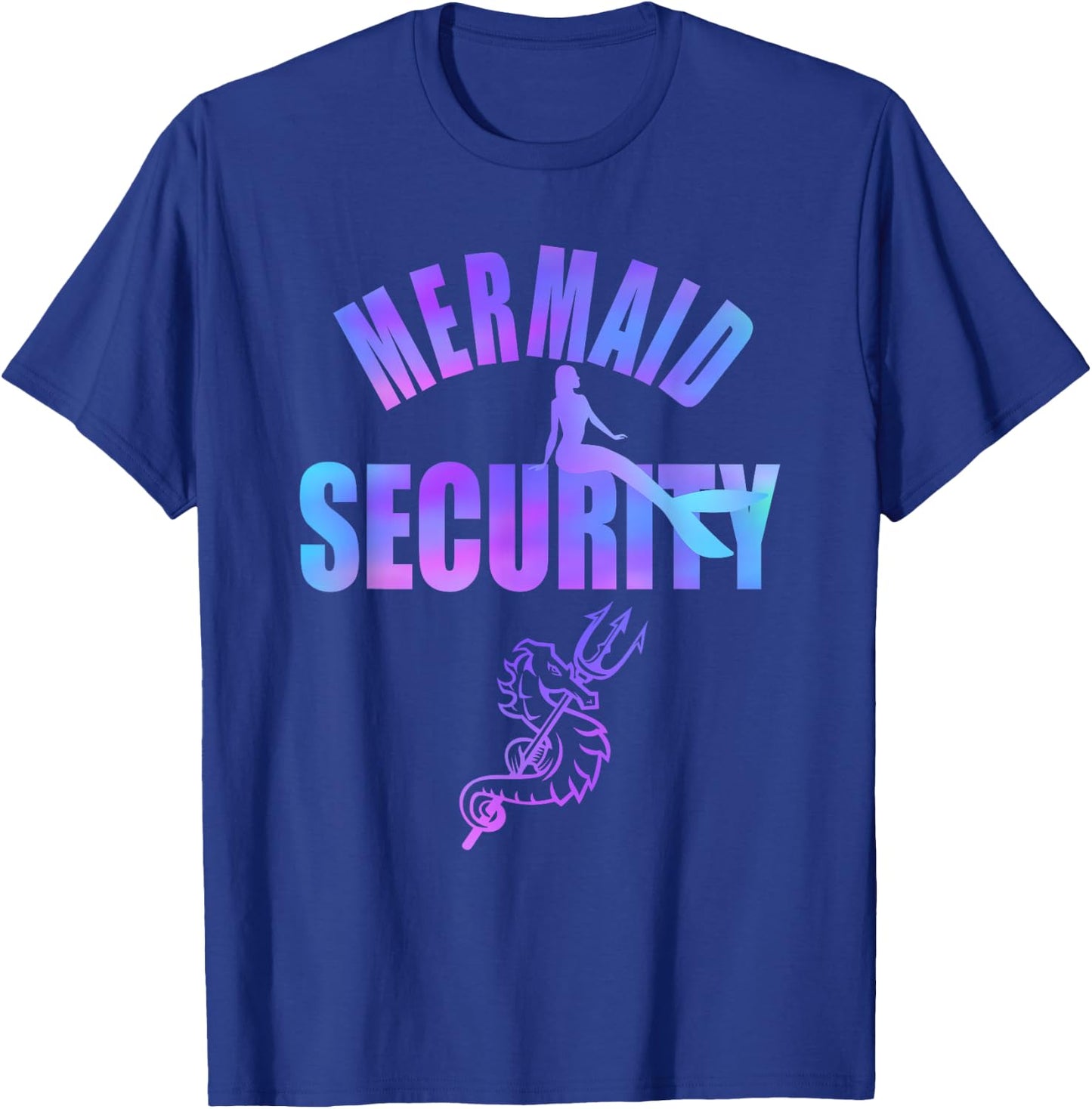 Mermaid Security Merdad Mermen Mermaid Dad Squad T-Shirt - T-Shirt | Royal