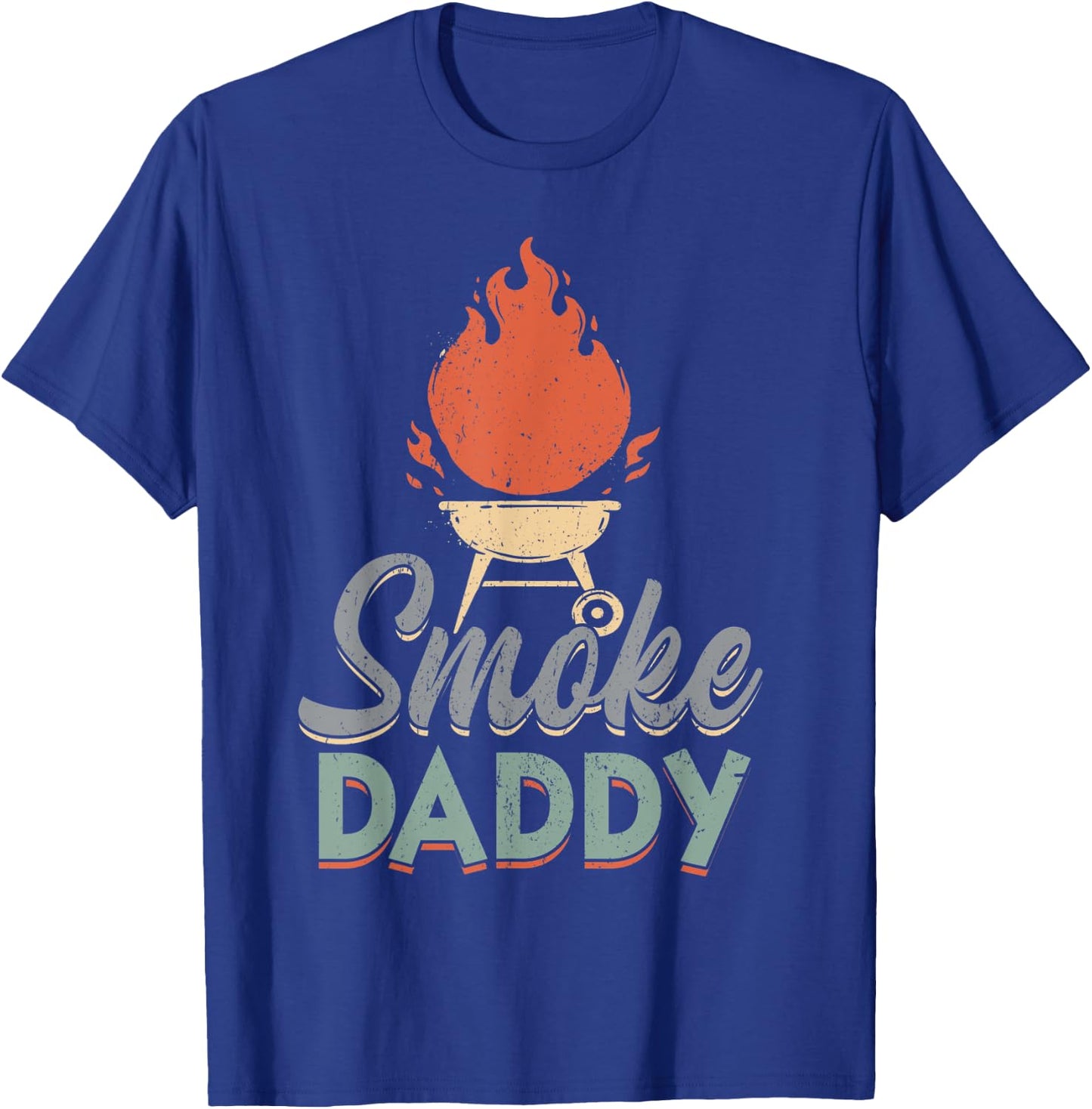 Smoke Daddy Dad BBQ Chef Grill Fathers Day T-Shirt - T-Shirt | Royal