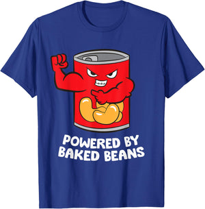 Powered By Baked Beans T-Shirt - T-Shirt | Royal