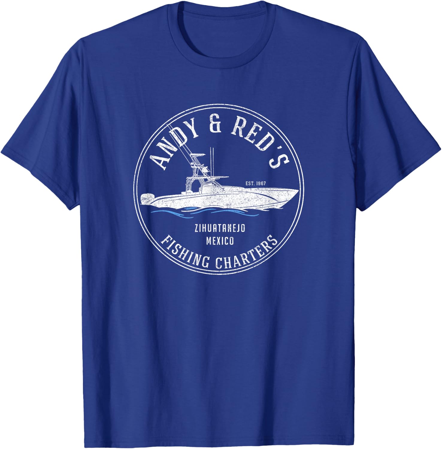 Andy & Red's Fishing Charters - Zihuatanejo, Mexico T-Shirt - T-Shirt | Royal