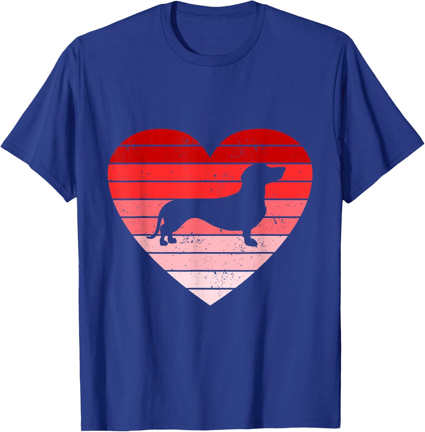 Retro style Valentines day Dachshund Lover Gift T-Shirt - T-Shirt | Royal