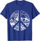 Nature Peace Outdoor Adventures Mountain Peace Sign Hippie T-Shirt - T-Shirt | Royal