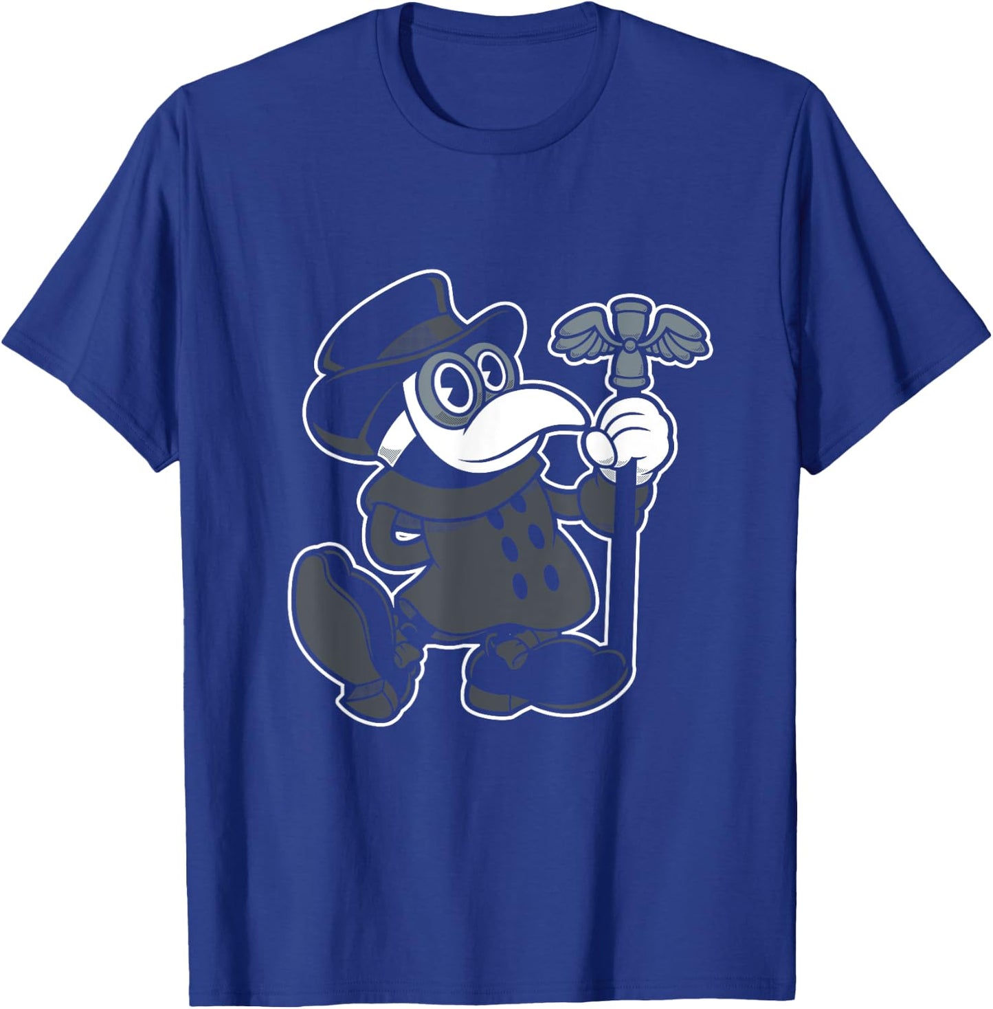 Vintage Cartoon Plague Doctor - Creepy Cute - Spooky Goth T-Shirt - T-Shirt | Royal