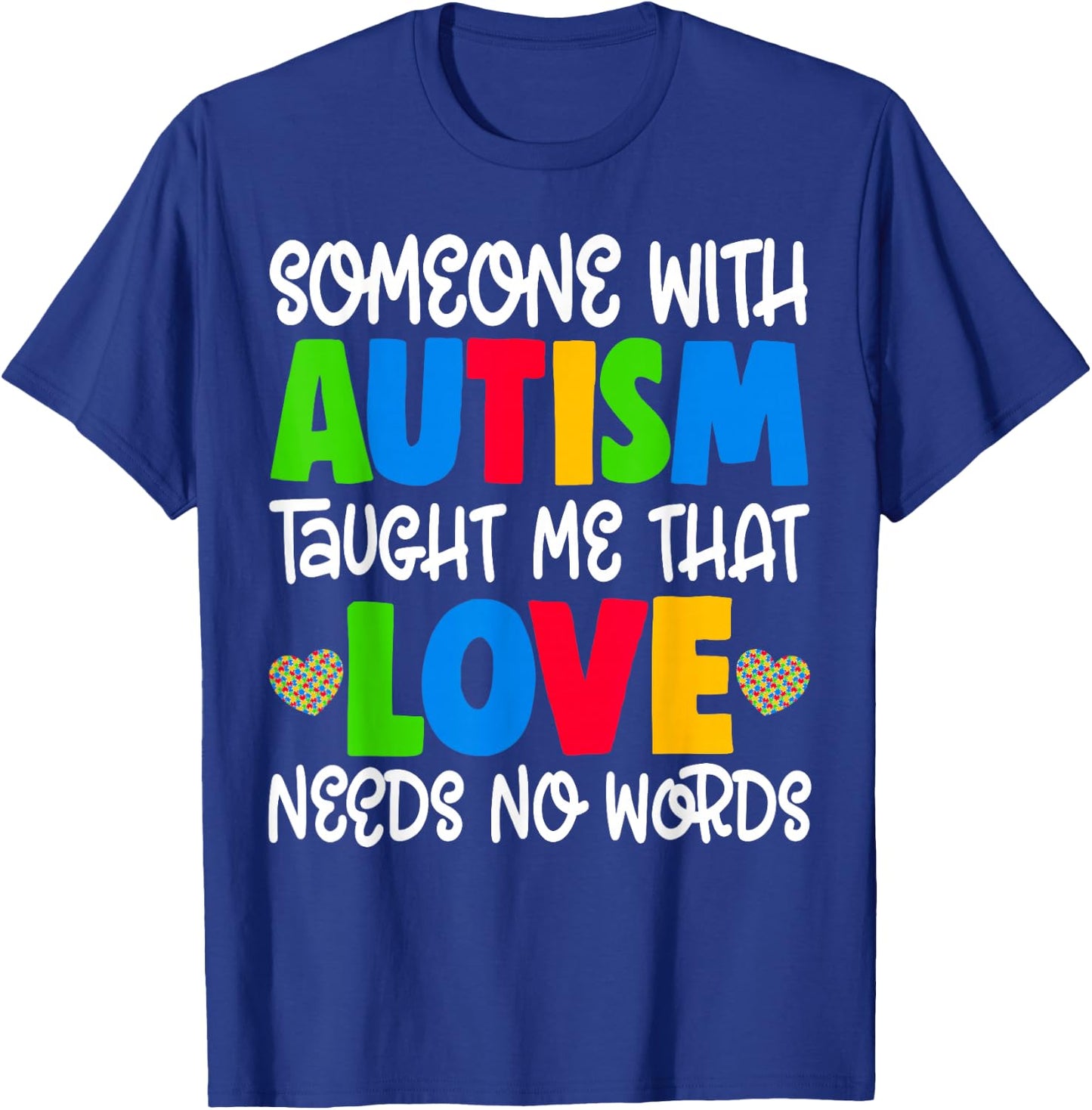 Love Autism Shirt Autism Mom Gift T-Shirt - T-Shirt | Royal