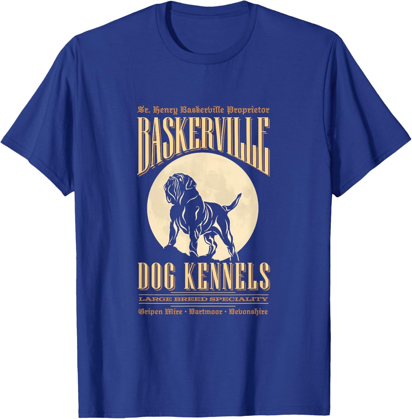 Baskerville Kennels - Sherlock Holmes Design T-Shirt - T-Shirt | Royal