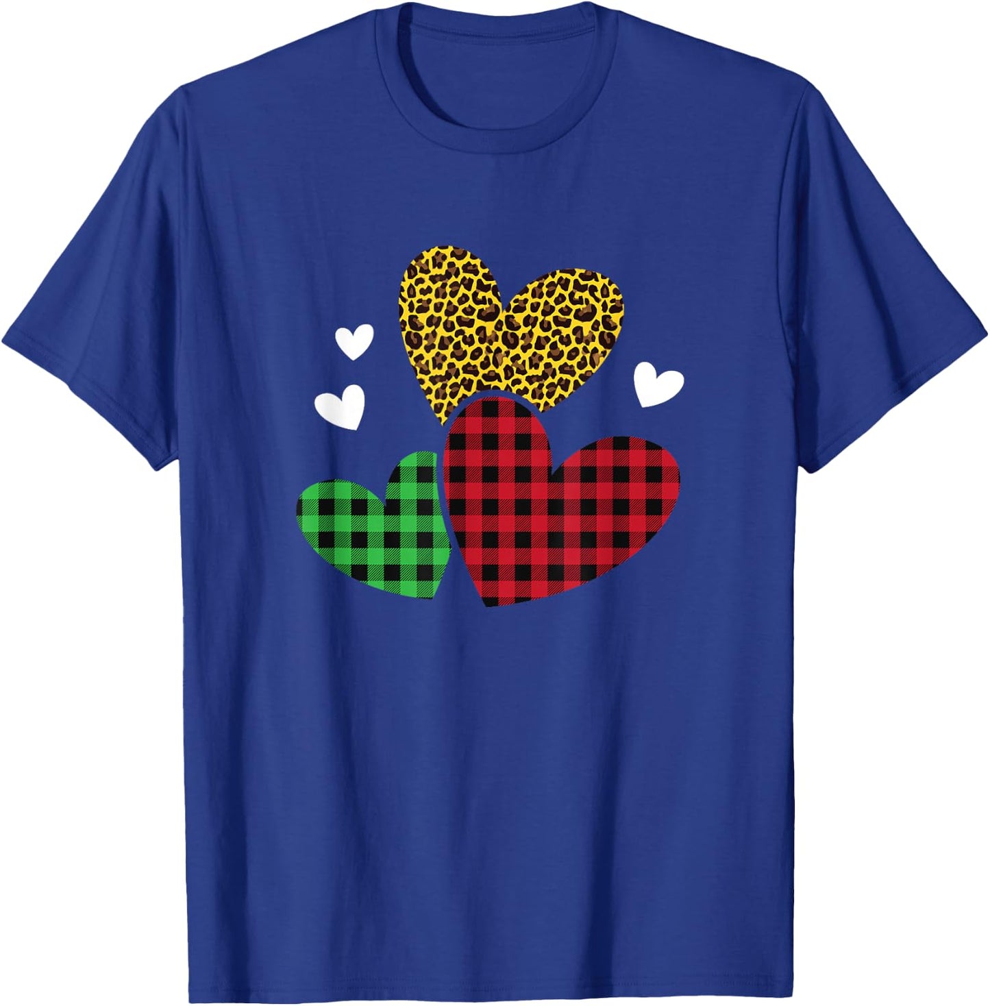 Pattern leopard hearts women's Valentine's Day gift T-Shirt - T-Shirt | Royal