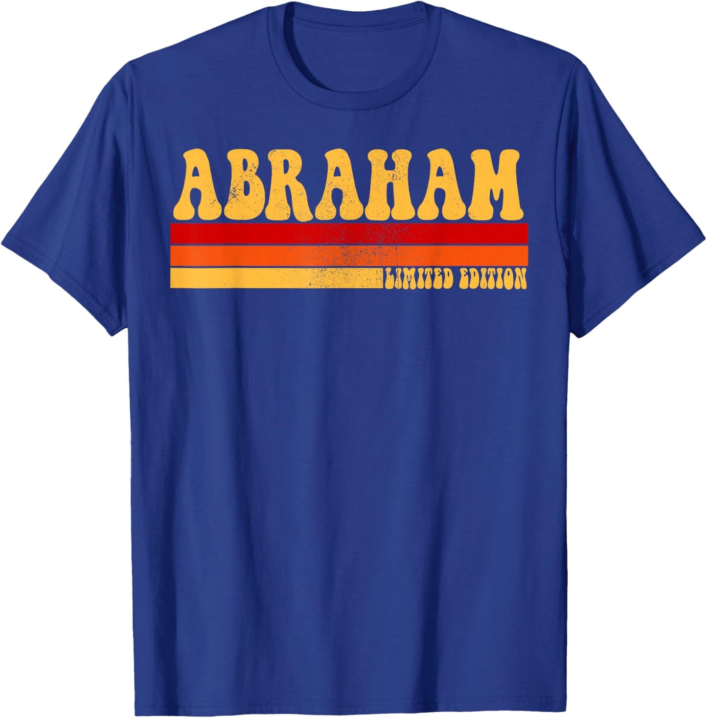 ABRAHAM Name Personalized Idea Men Retro Vintage ABRAHAM T-Shirt - T-Shirt | Royal