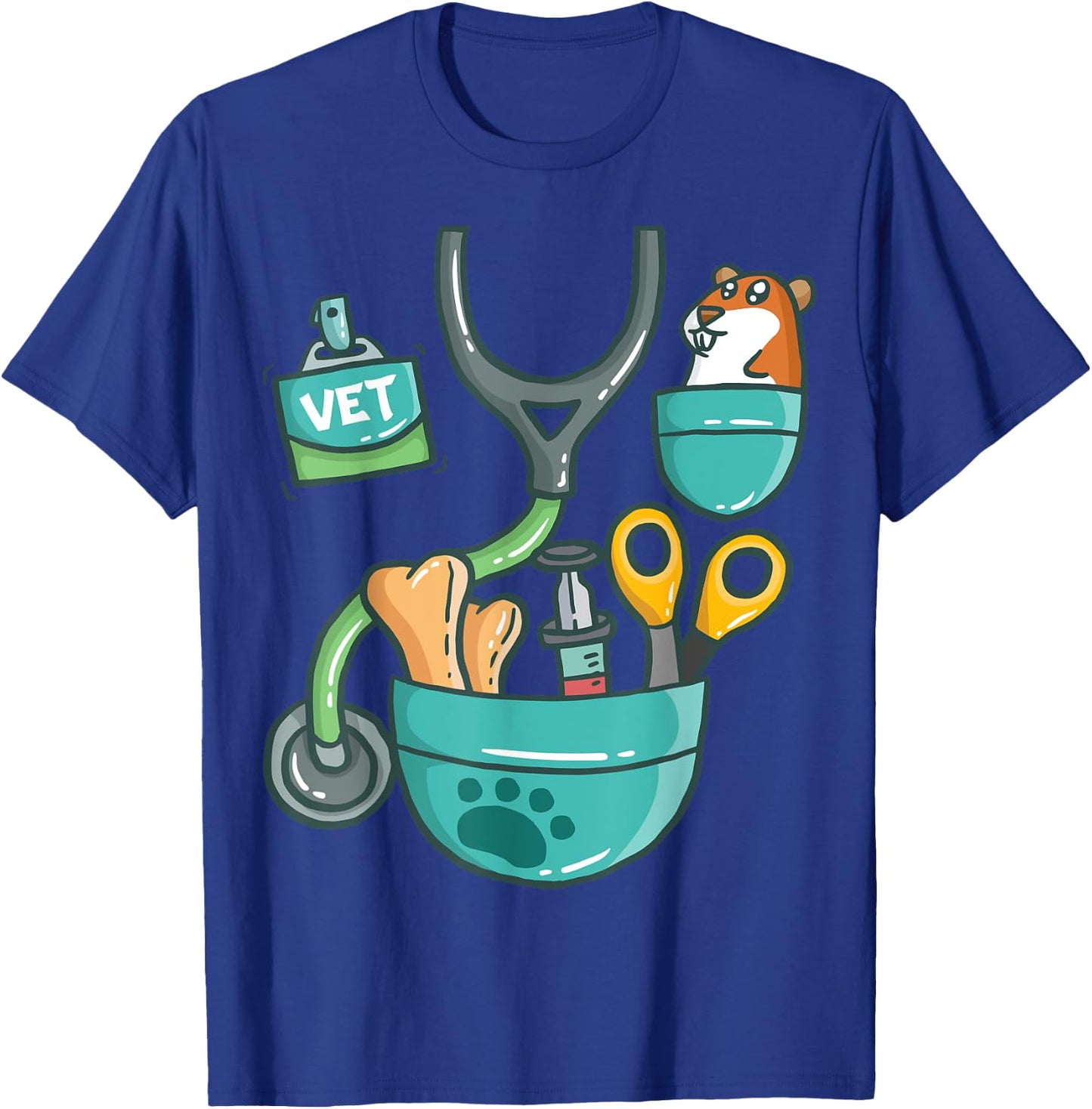 Veterinary Animal Zoo Animals Veterinarian Halloween Costume T-Shirt - T-Shirt | Royal