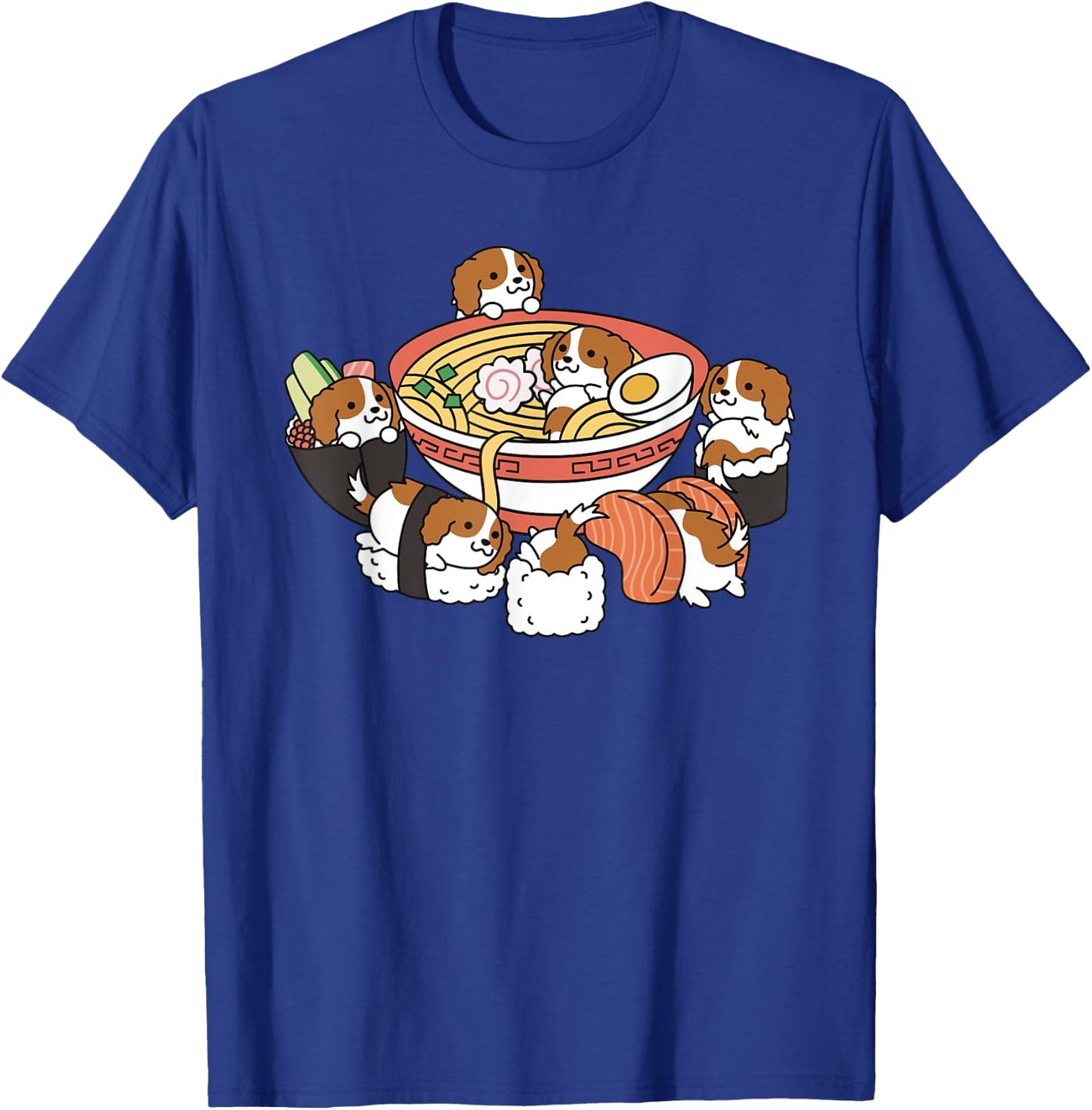 Ramen Sushi Cavalier King Charles Spaniel Dog T-Shirt - T-Shirt | Royal