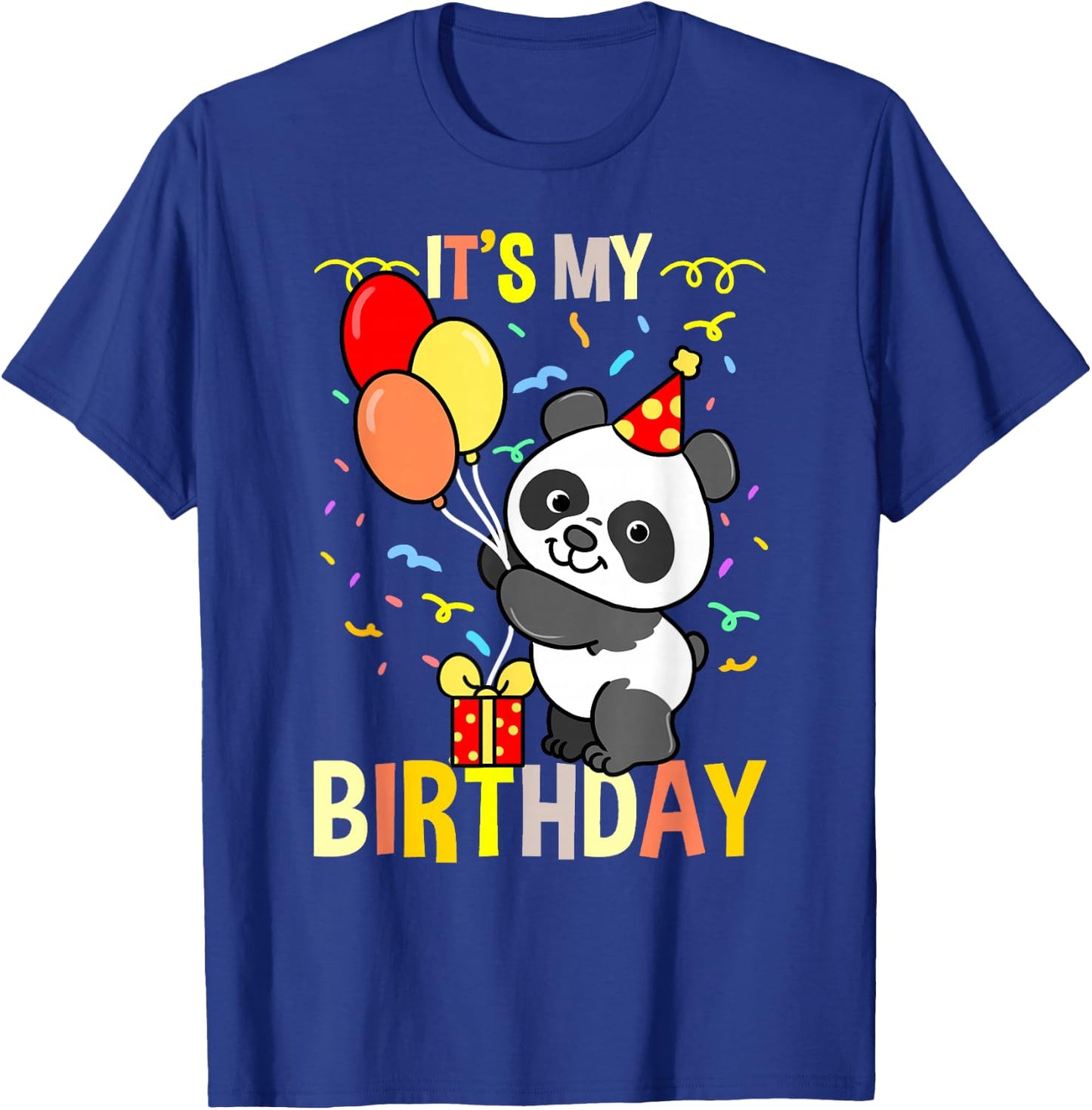 Hiking Lover Design Adult Its My Birthday Panda Animal T-Shirt - T-Shirt | Royal