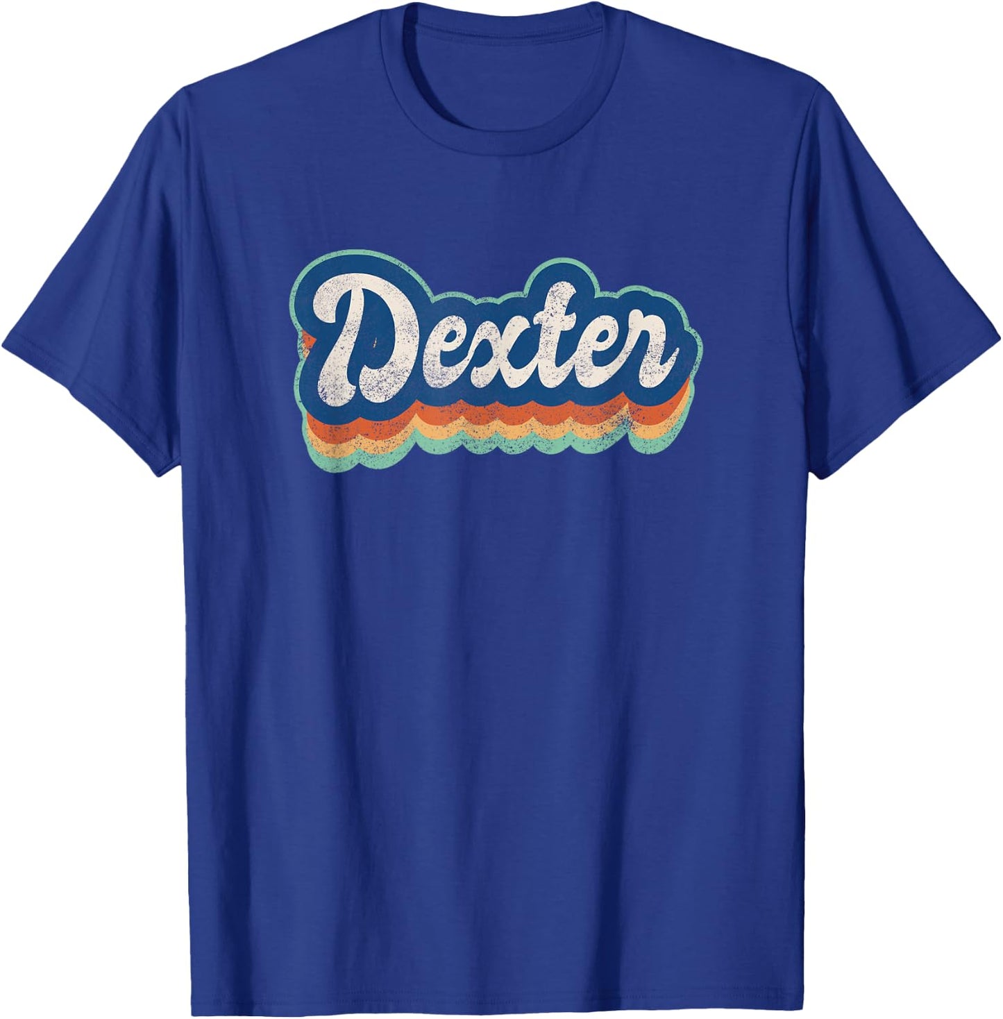 Dexter First Name Boy Vintage Style 70s 80s Personalized T-Shirt - T-Shirt | Royal