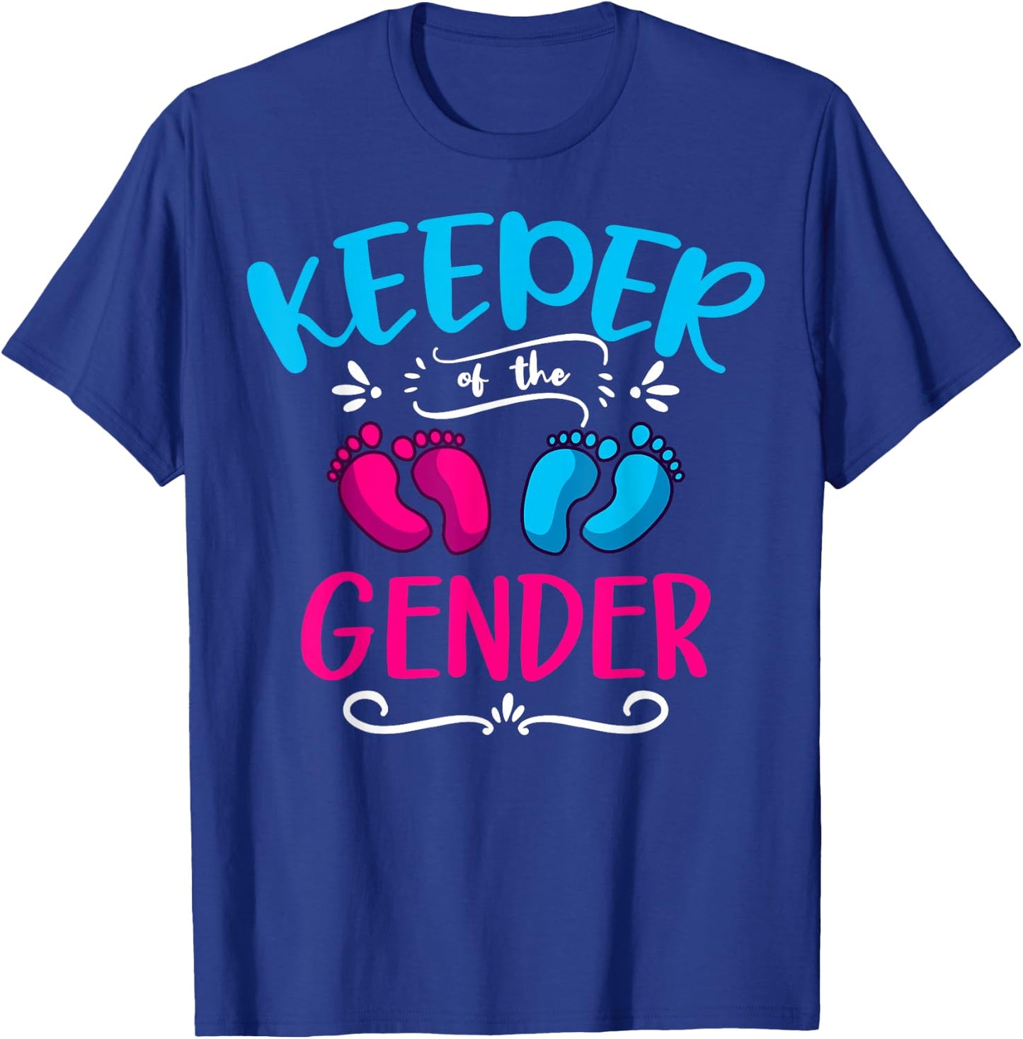 Keeper Of The Gender Reveal Baby Shower Party Announcement T-Shirt - T-Shirt | Royal