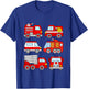 Fire Truck Boys Toddlers Emergency Vehicle T-Shirt - T-Shirt | Royal