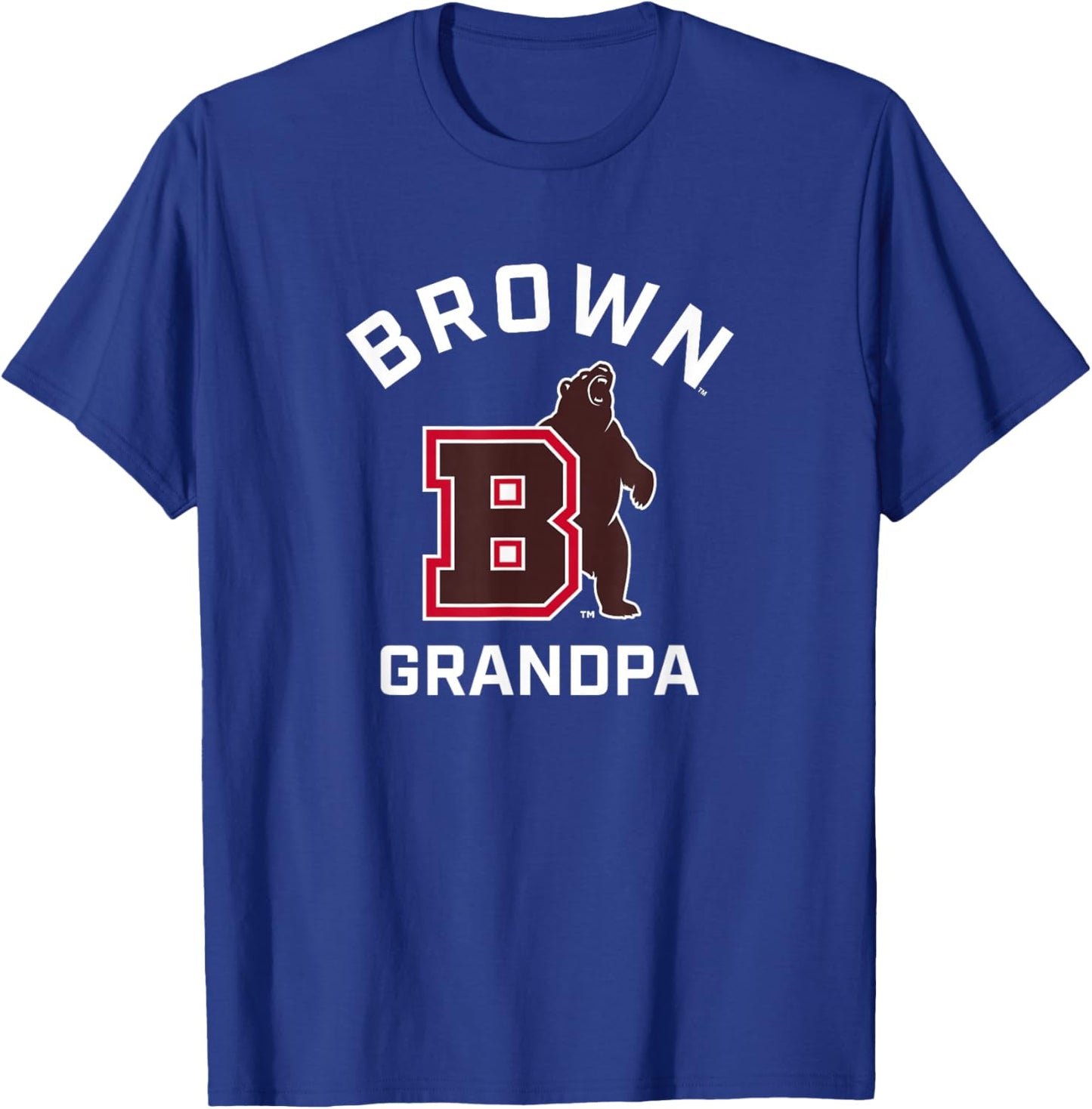 Brown University Bears Arched Grandpa T-Shirt - T-Shirt | Royal
