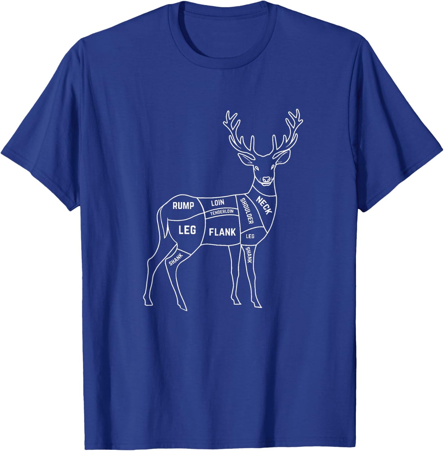 Deer Meat Cuts T-Shirt - T-Shirt | Royal