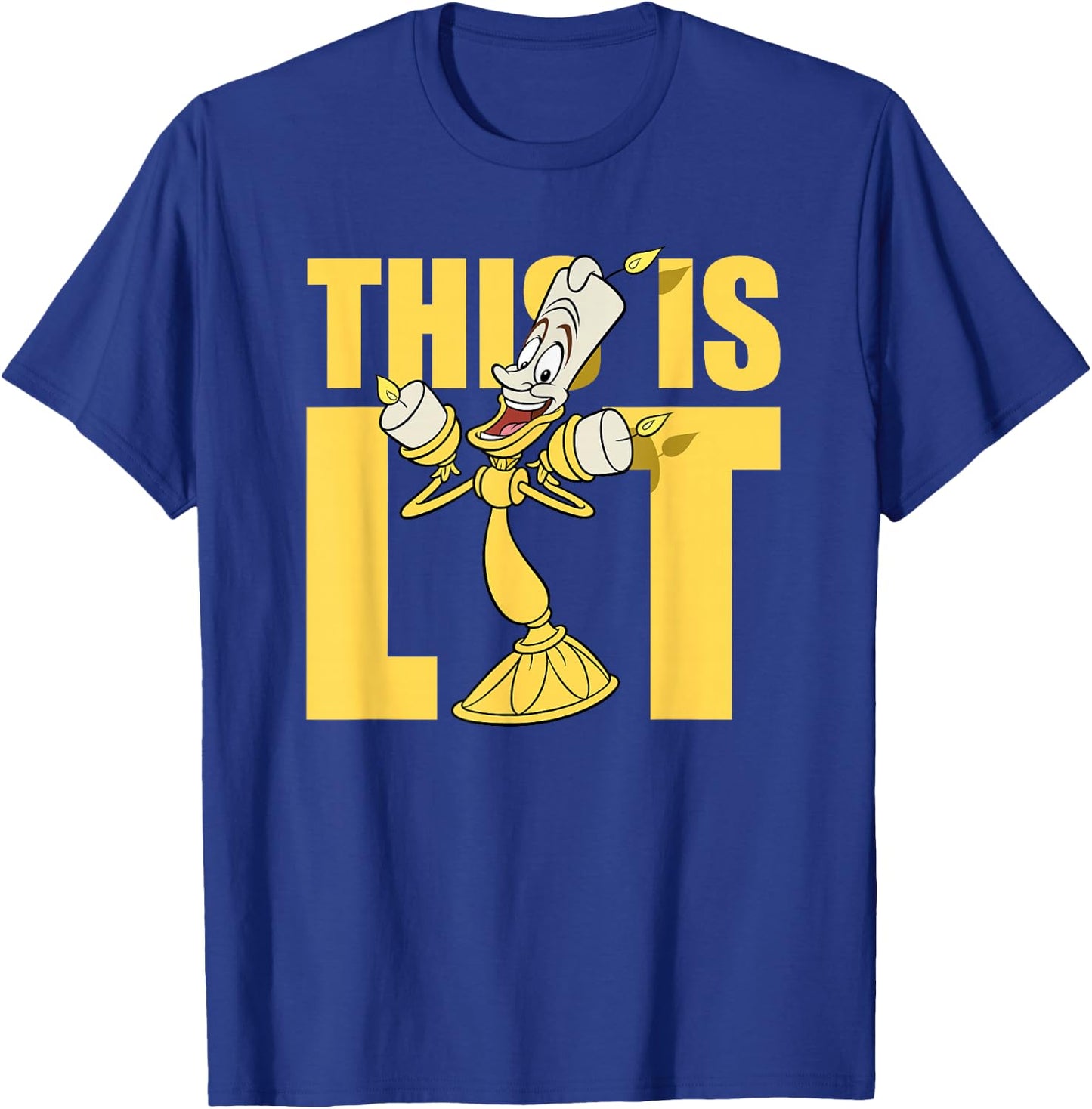 Disney Beauty and The Beast Lumiere This is Lit Small T-Shirt - T-Shirt | Royal