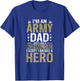 Proud Army Dad Raised Military Hero T-Shirt - T-Shirt | Royal