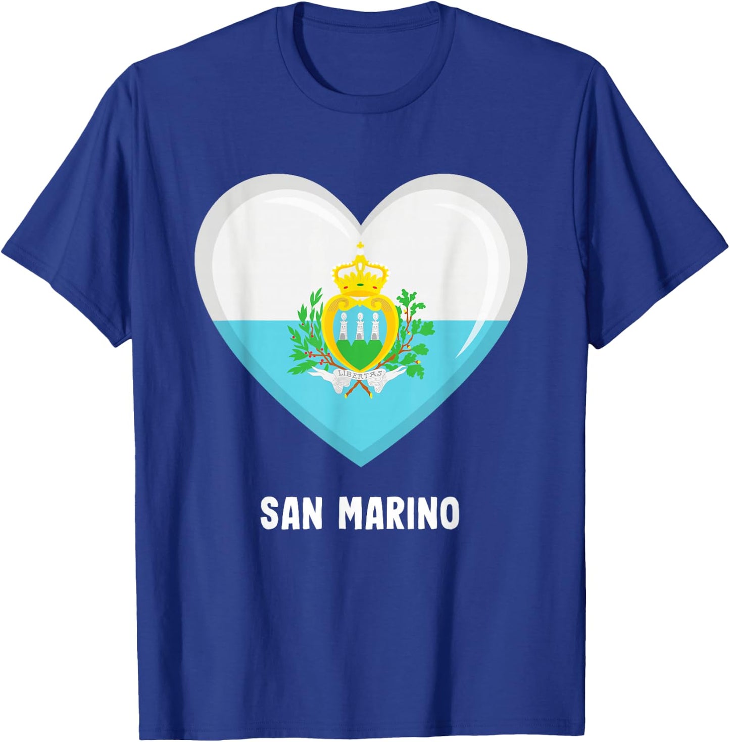 San Marino Flag Jersey | San Marinese T-Shirt - T-Shirt | Royal