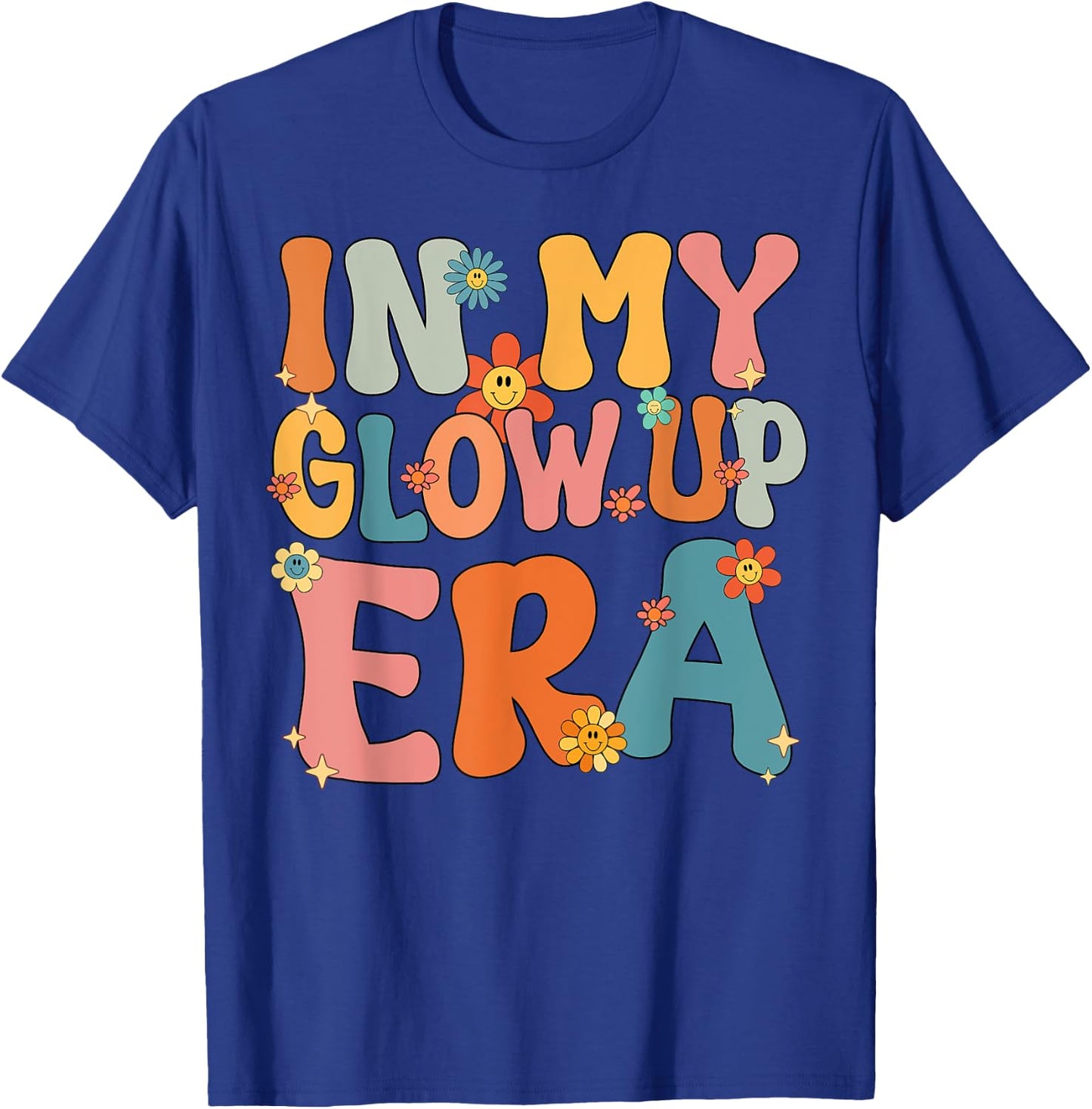 In My Glow Up Era Retro Groovy T-Shirt - T-Shirt | Royal