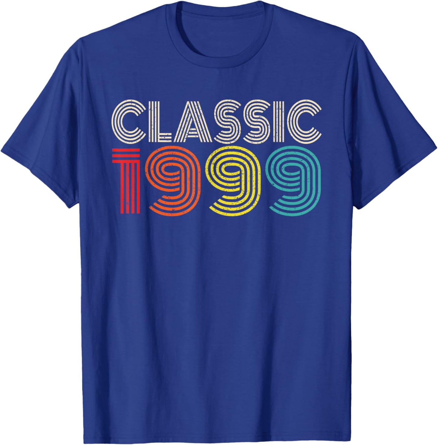 Classic 1999 Vintage 1999 Men Women Vintage Year Birthday T-Shirt - T-Shirt | Royal