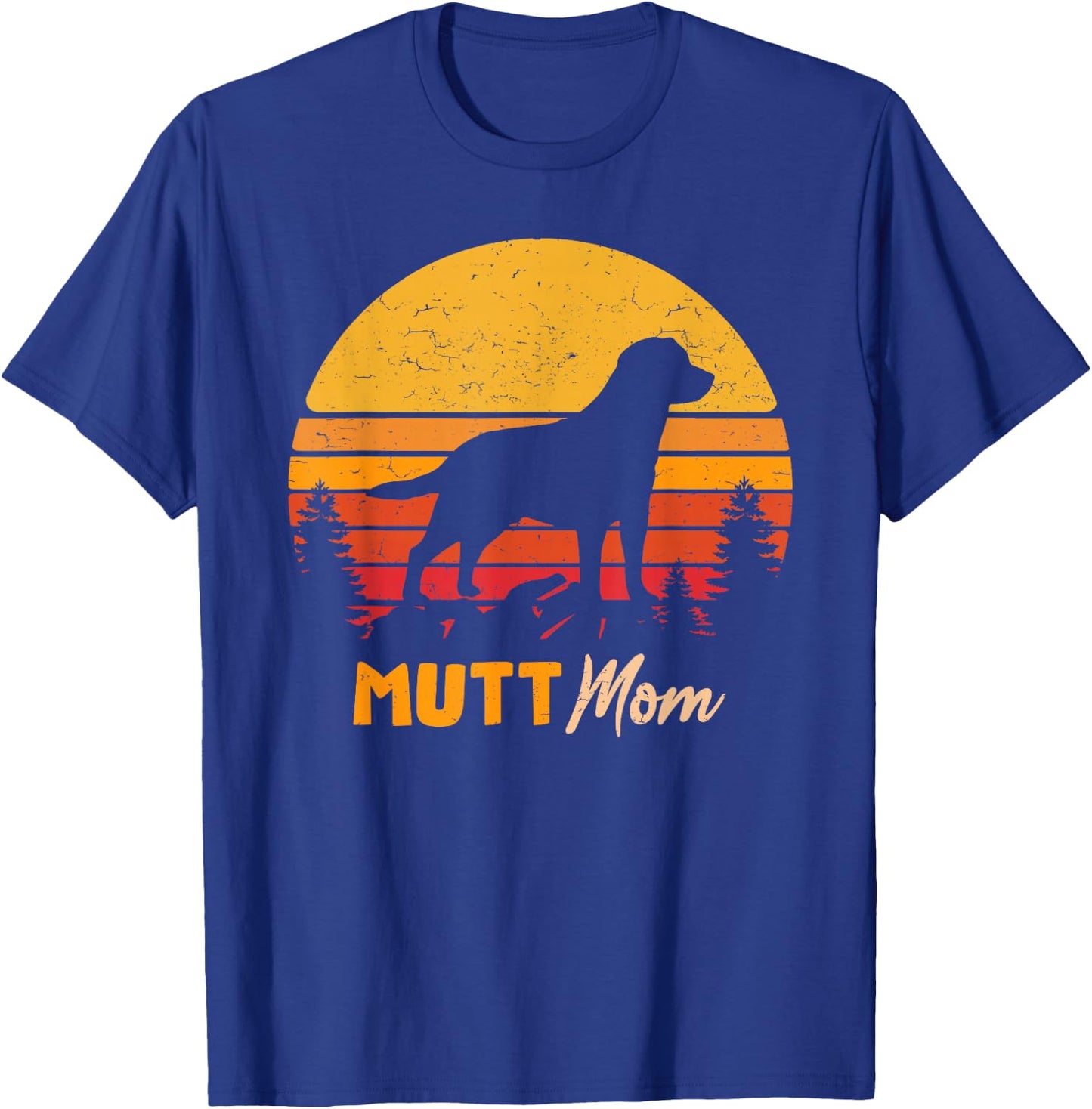 Mutt Mama Vintage Retro Dog Women's Gift T-Shirt - T-Shirt | Royal