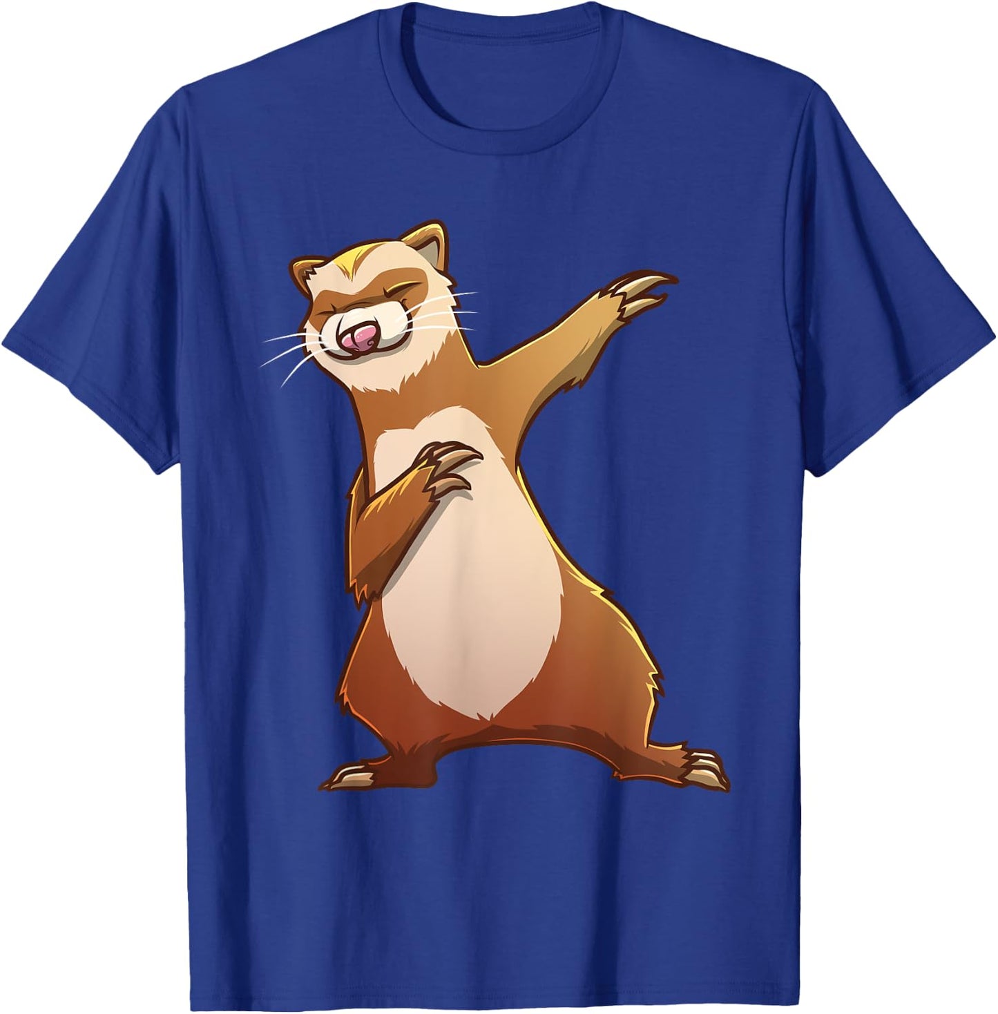 Funny Ferret Gift Kids Men Women Dabbing Dance Hip-hop T-Shirt - T-Shirt | Royal