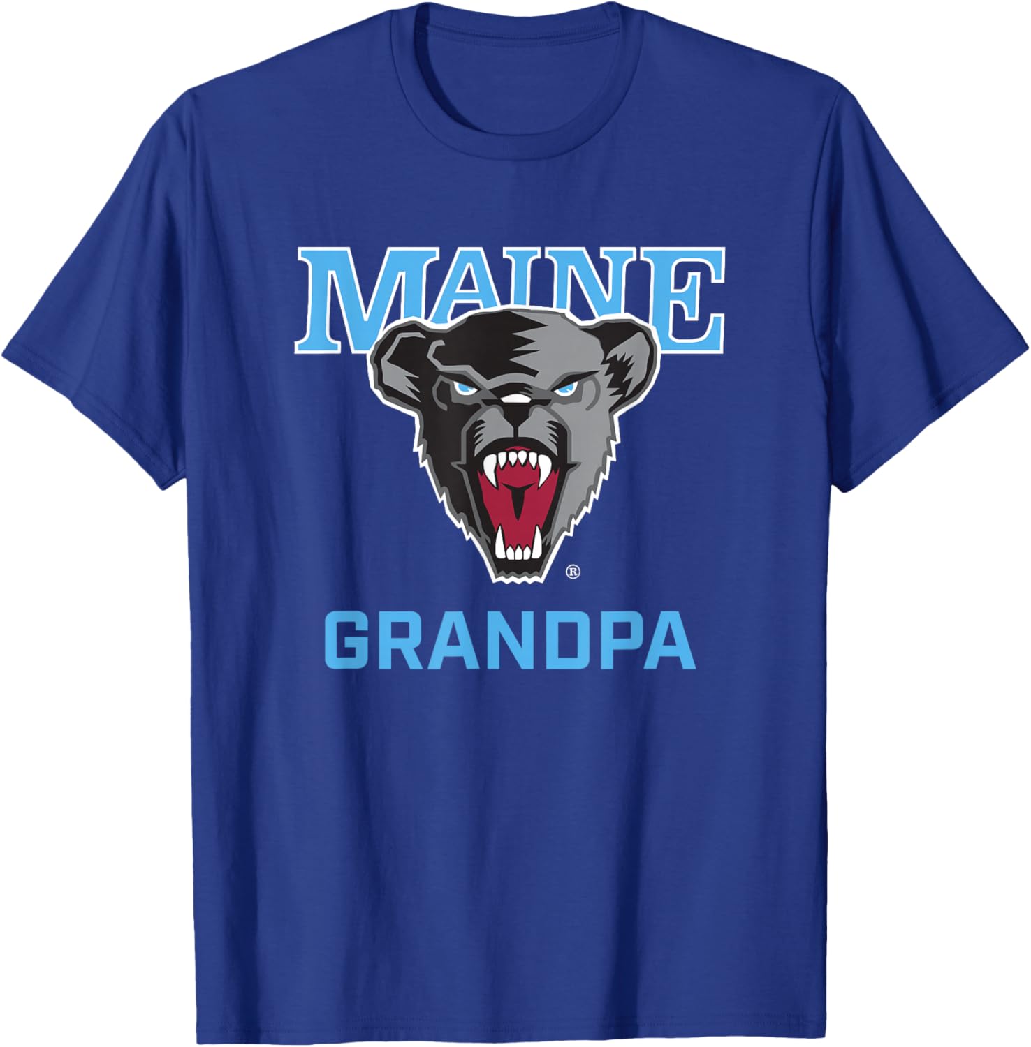 University of Maine Black Bears Arched Grandpa T-Shirt - T-Shirt | Royal