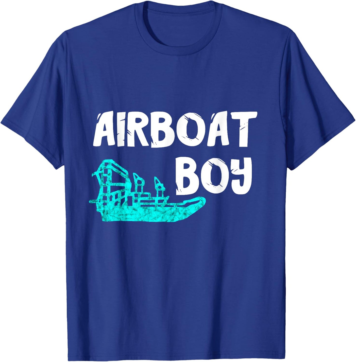 Airboat Boy Swamp Hydroplane Fanboat Propeller Airboating T-Shirt - T-Shirt | Royal