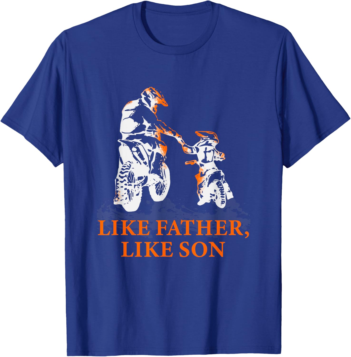 Motocross Dirt Bike - Like Father Like Son Biker Lovers Gift T-Shirt - T-Shirt | Royal