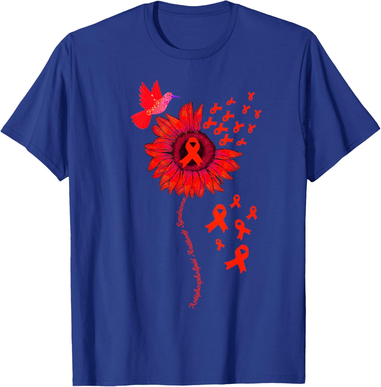 Antiphospholipid Antibody Syndrome Awareness Sunflower T-Shirt - T-Shirt | Royal