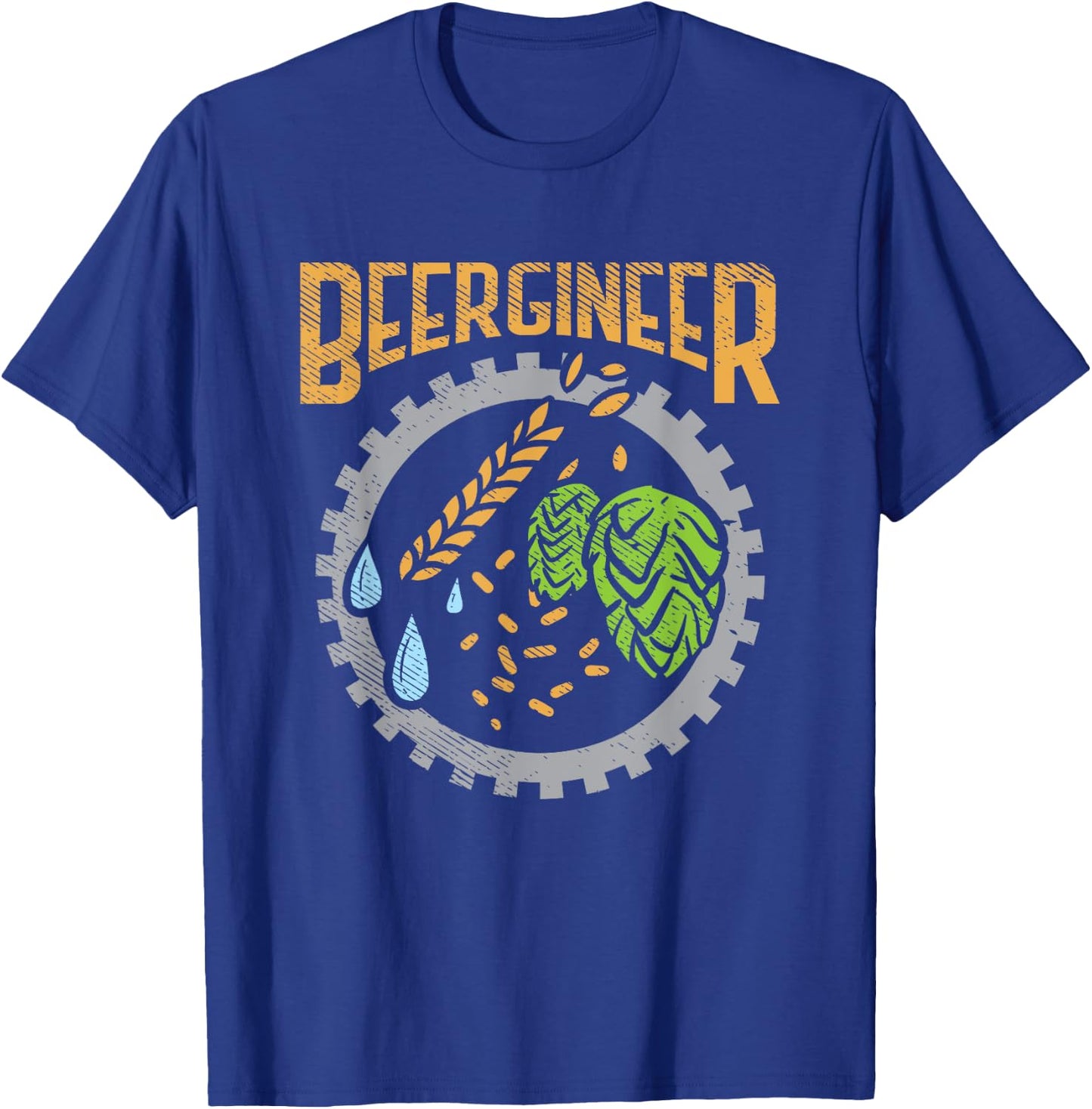 Beergineer Craft Beer Hops Homebrew Beer Brewing and Brewer T-Shirt - T-Shirt | Royal