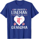 My Favorite Lineman calls me Grandma Funny Electrician T-Shirt - T-Shirt | Royal