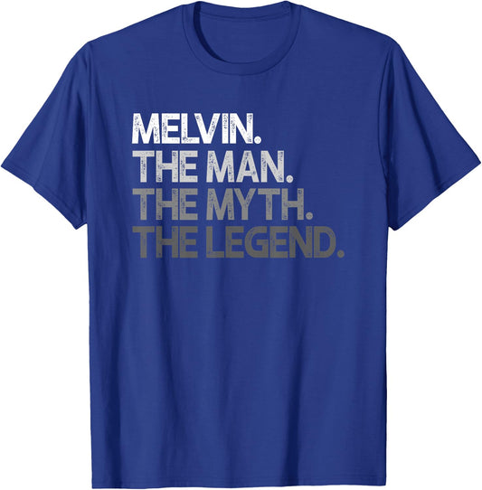 Melvin Gift: The Man Myth Legend T-Shirt - T-Shirt | Royal
