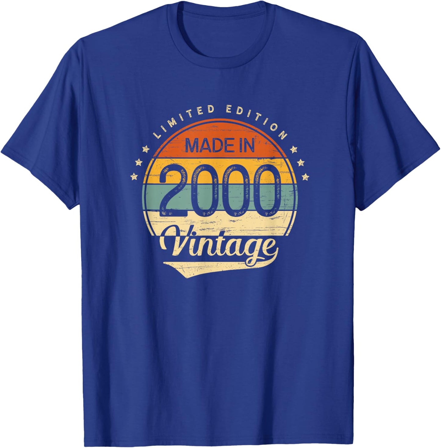 Classic Vintage 2000 Limited Edition 25th Birthday Men Women T-Shirt - T-Shirt | Royal