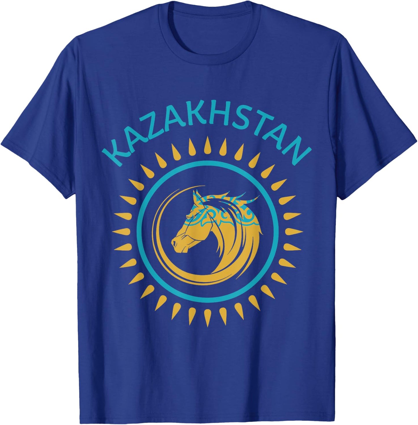 Republic of Kazakhstan Kazakhstan Kazakhian Flag Horse T-Shirt - T-Shirt | Royal