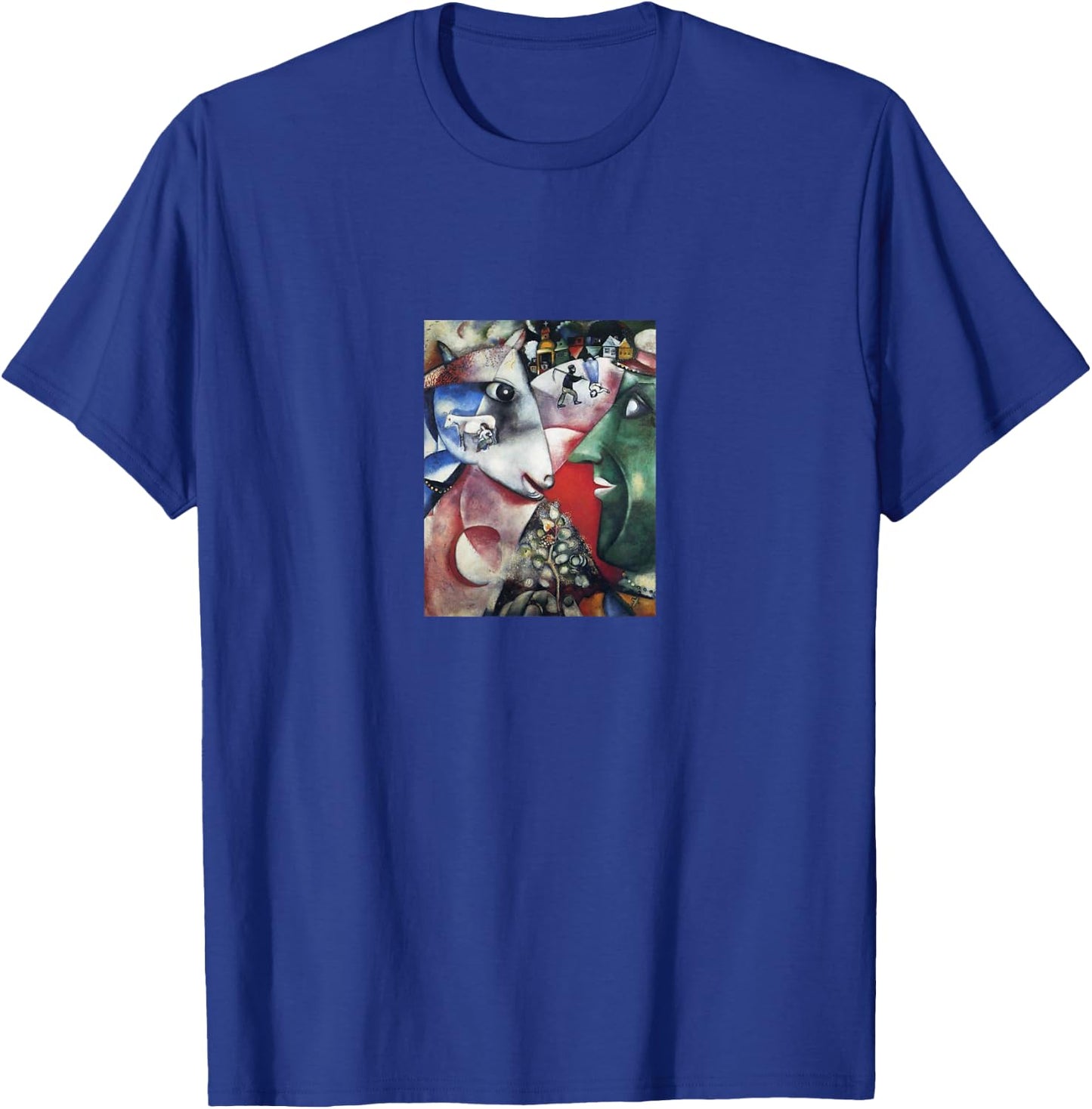 Me and the Village Marc Chagall | Horses T-Shirt - T-Shirt | Royal