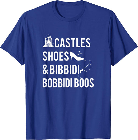 Disney Cinderella Castles Shoes & Bibbidi Bobbidi Boos T-Shirt - T-Shirt | Royal