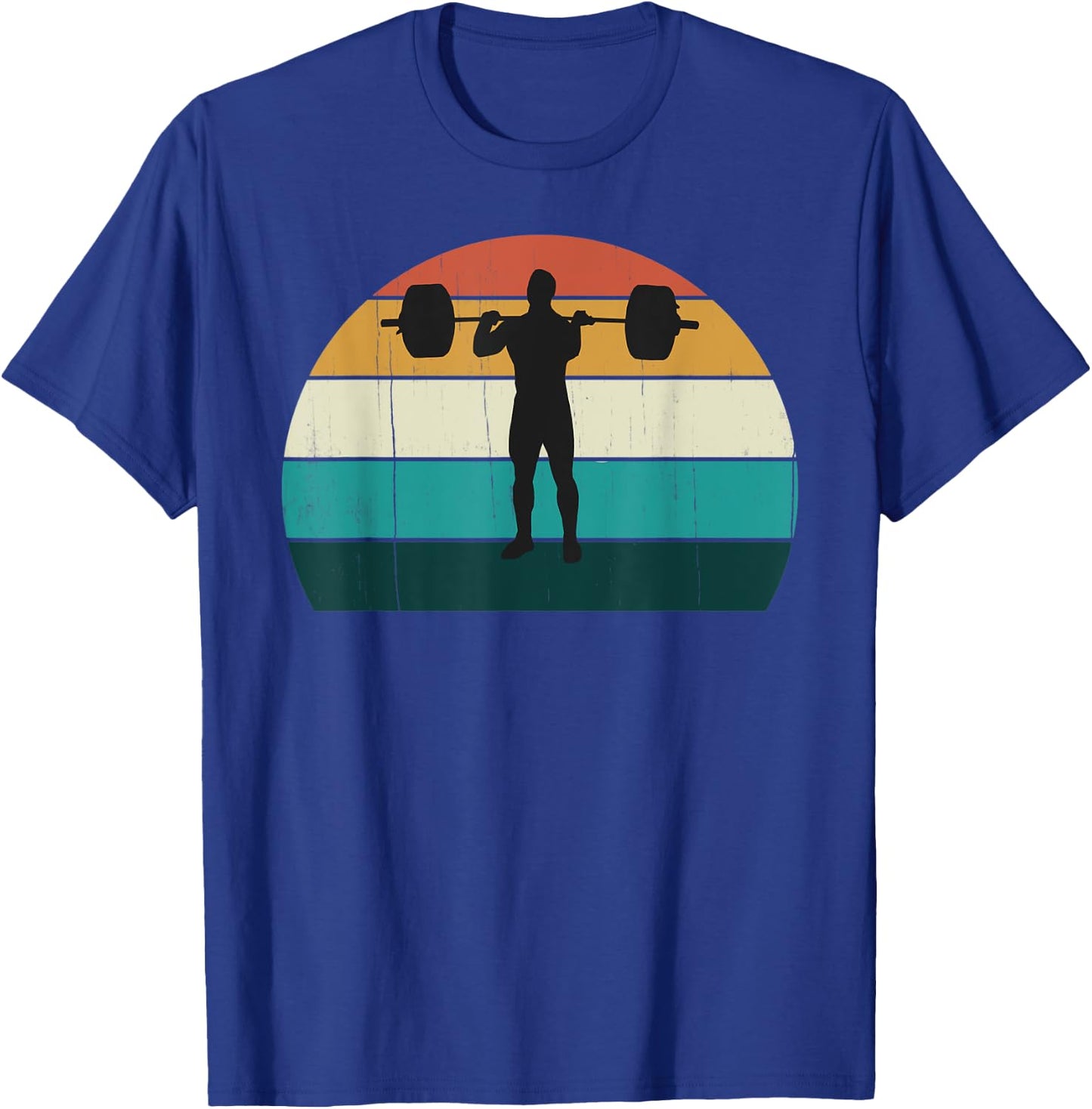 Retro Weightlifter - Vintage Gym Powerlifter / Squat Gift T-Shirt - T-Shirt | Royal