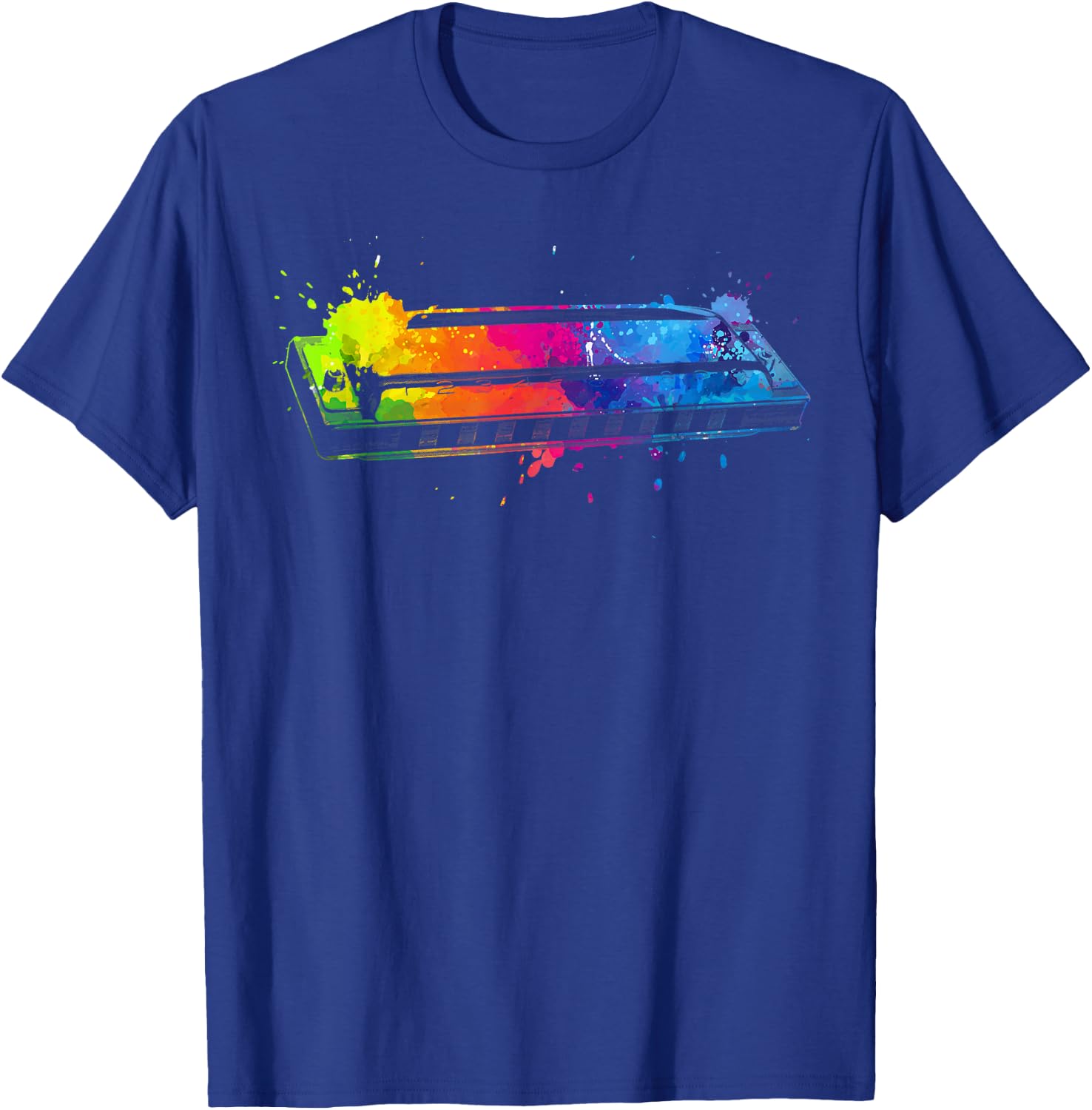 Harmonica Art Women Kids Orchestra Harmonica Player T-Shirt - T-Shirt | Royal