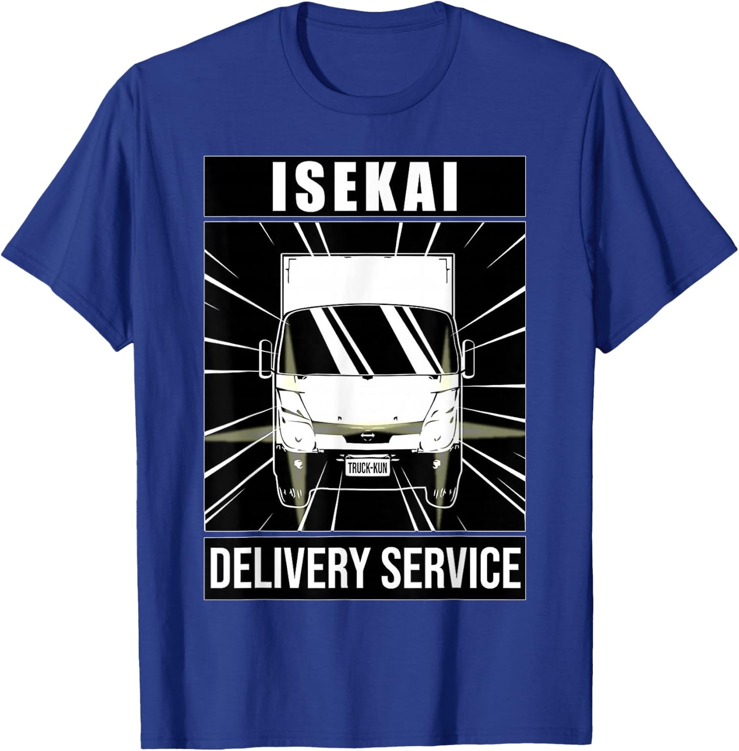 Truck-Kun ISEKAI Delivery Service! Japanese Kanji T-Shirt - T-Shirt | Royal
