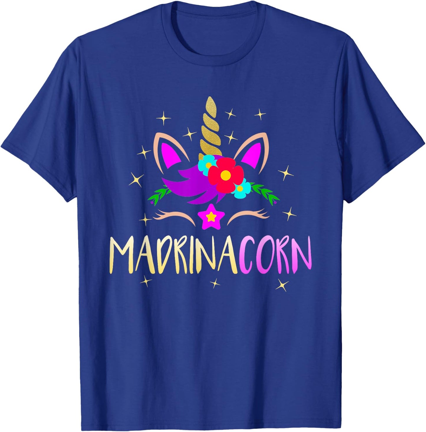 Madrinacorn Spanish Godmother Funny Unicorn T-Shirt - T-Shirt | Royal