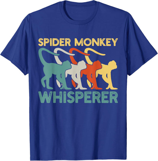 Spider Monkey Retro Vintage T-Shirt - T-Shirt | Royal