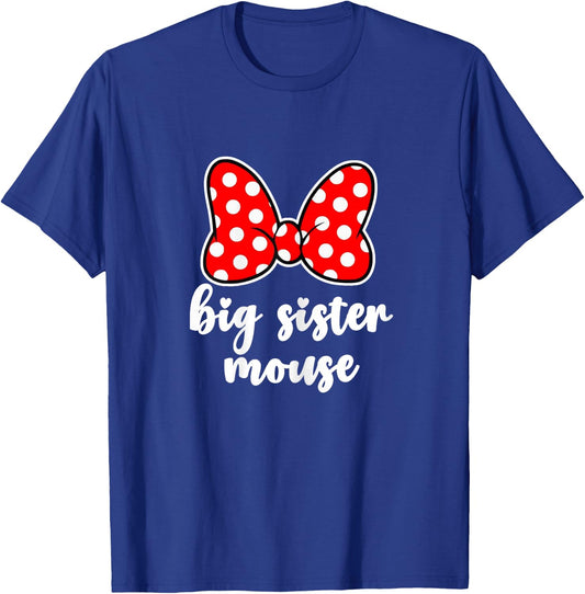 Kids Big Sister Mouse Bow Family Vacation - Youth, Toddler T-Shirt - T-Shirt | Royal
