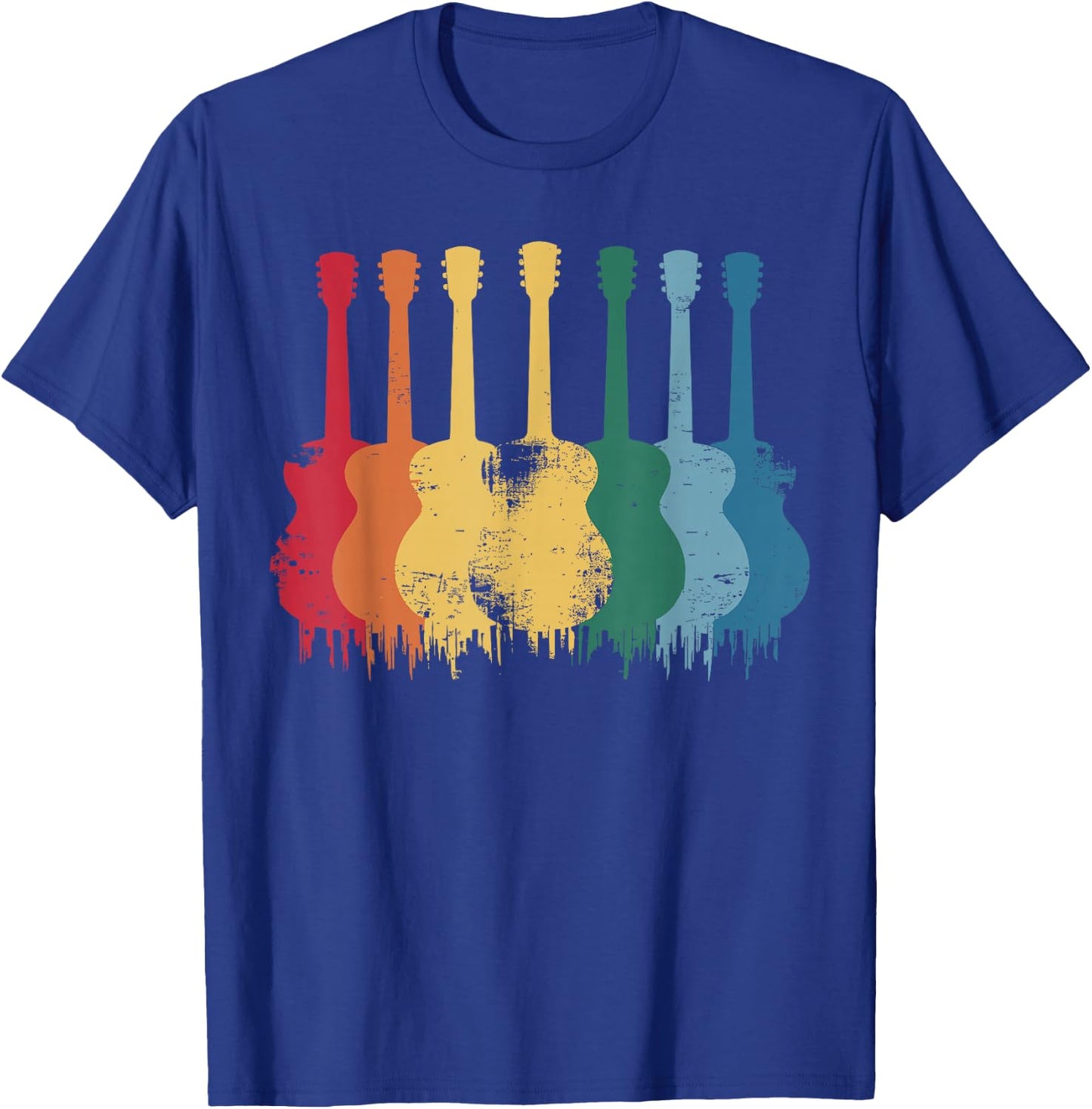 Vintage Guitar Music Band Guitarist T-Shirt - T-Shirt | Royal