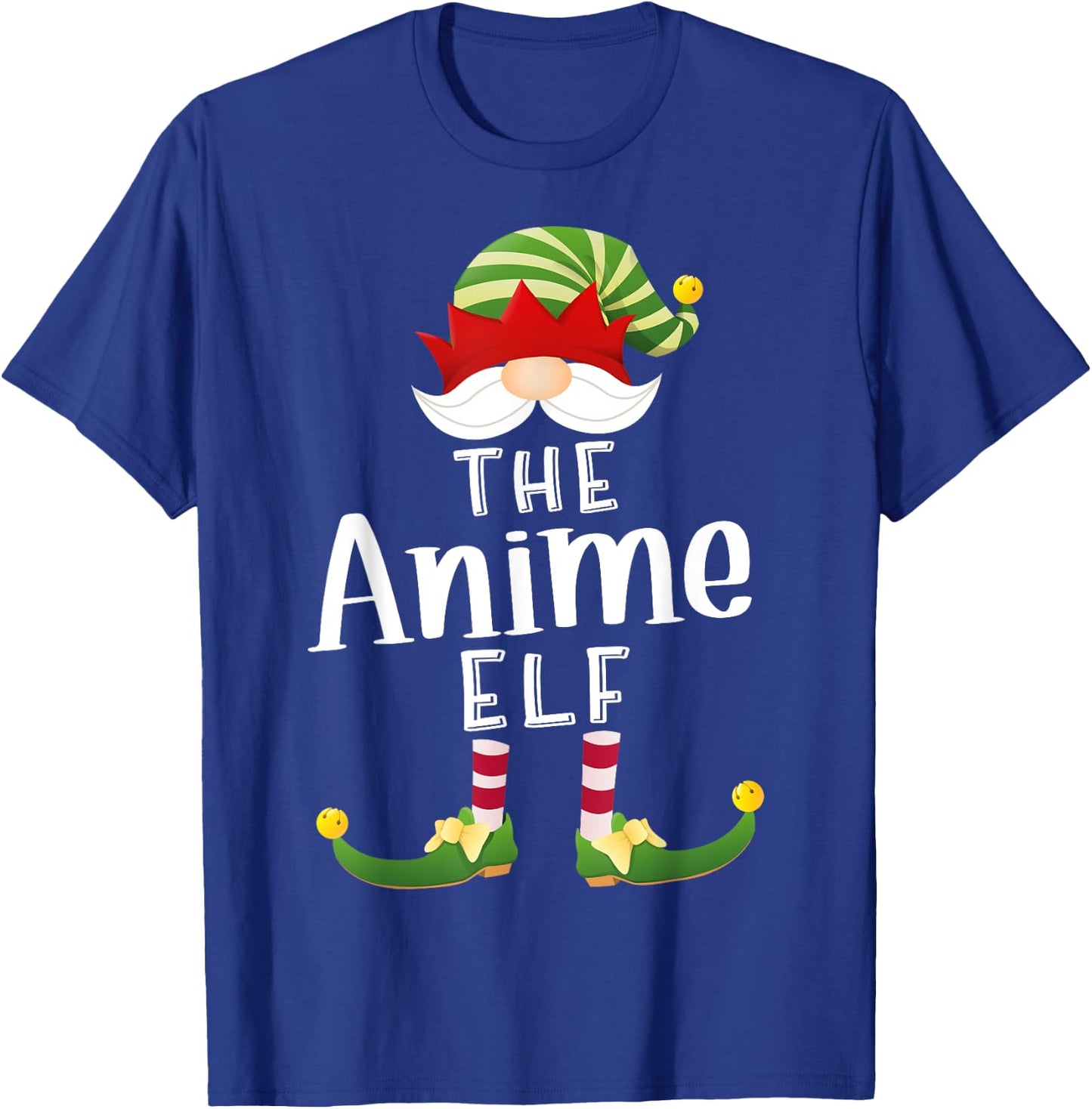 Anime Elf Group Christmas Funny Pajama Party T-Shirt - T-Shirt | Royal