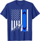 American Flag Snowboarding Gifts Mountain Snowboarder T-Shirt - T-Shirt | Royal