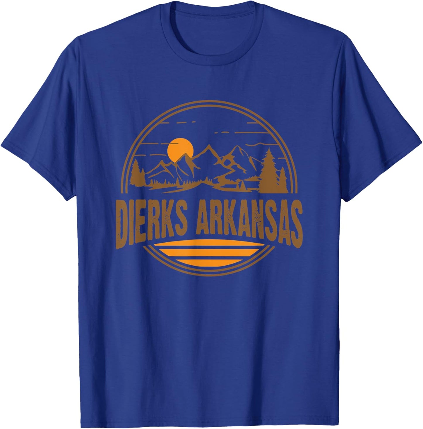 Vintage Dierks, Arkansas Mountain Hiking Souvenir Print T-Shirt - T-Shirt | Royal