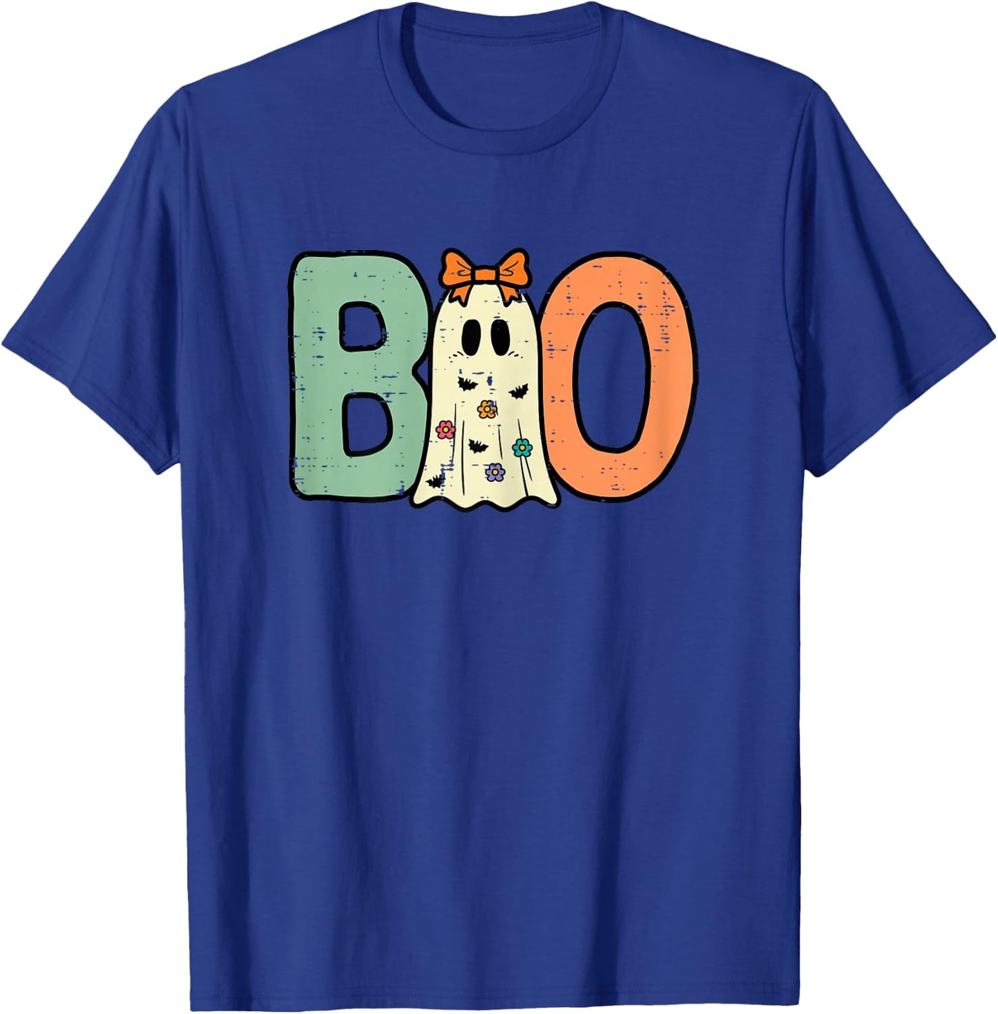 Halloween Boo Ghost Cute Costume Toddler Girls Kids Youth T-Shirt - T-Shirt | Royal